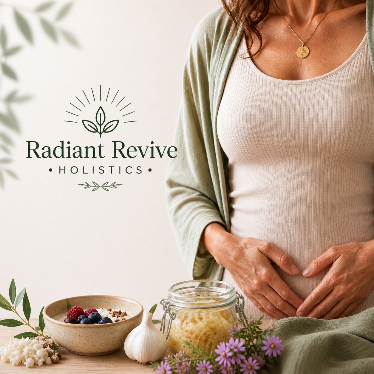 How to Repair Your Gut Naturally—And Why It Matters More During Menopause Healthy gut foods including bone broth, fermented foods, and fresh vegetables supporting digestion and menopause wellness